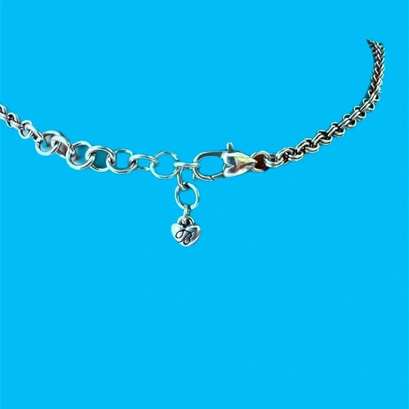 BRIGHTON PASTILLE Rose Glass Silver Retired NECKLACE NWotag - Picture 4 of 4